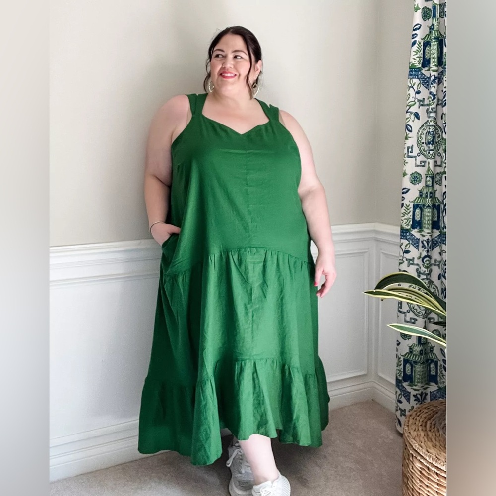 Universal Standard Emerald Green Sleeveless Maxi Dress